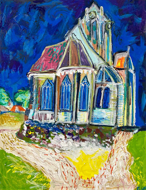 "Interpretation of" The Church at Auvers by Robert Farley