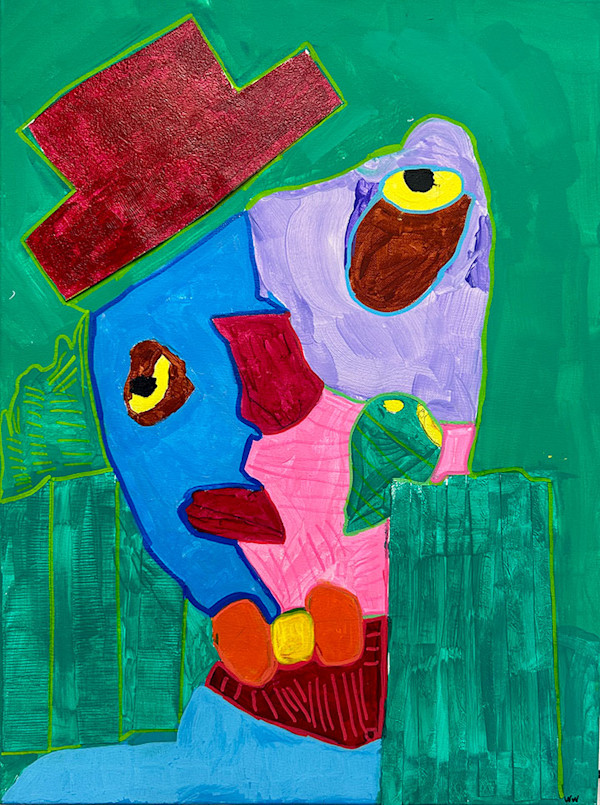 Picasso Inspired; Puzzle Portrait by Walid Waitkus