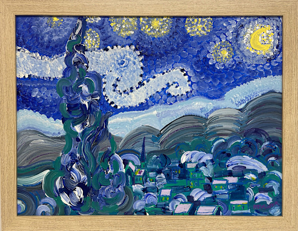 Interpretation of The Starry Night by Vincent van Gogh by Kassidy Rutledge