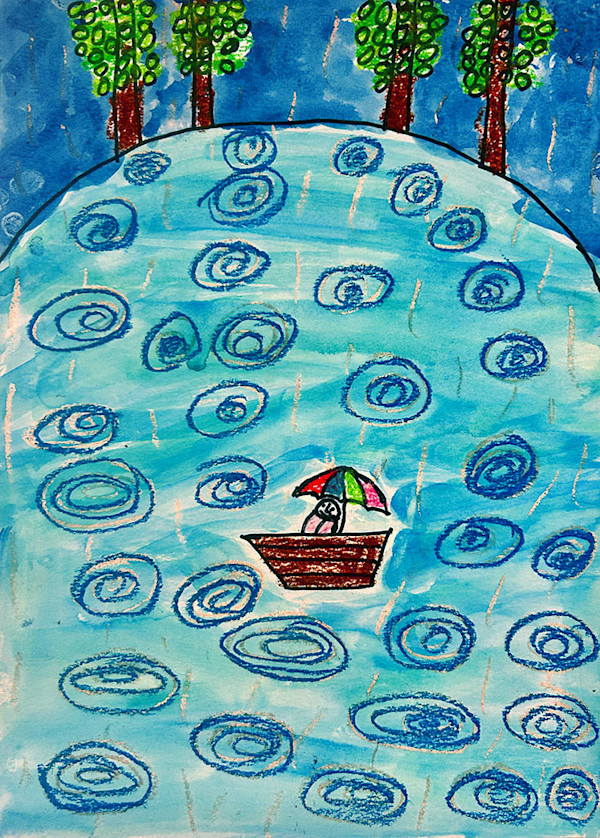 Looking at the Rain Fall by Linda Viens