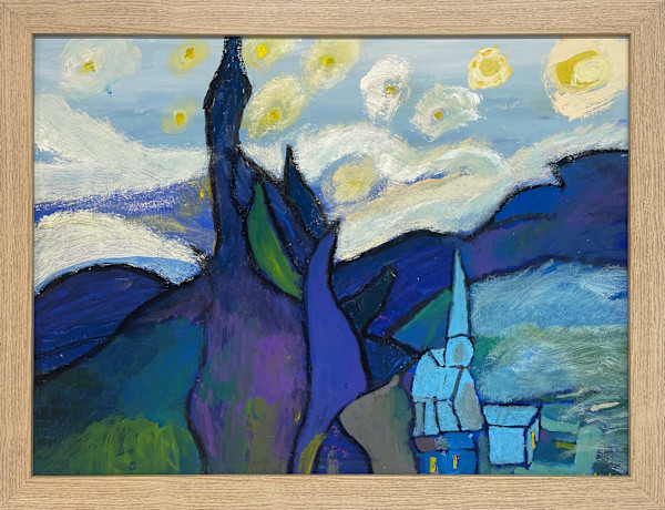 Interpretation of The Starry Night by Vincent van Gogh by Matt Nakayama