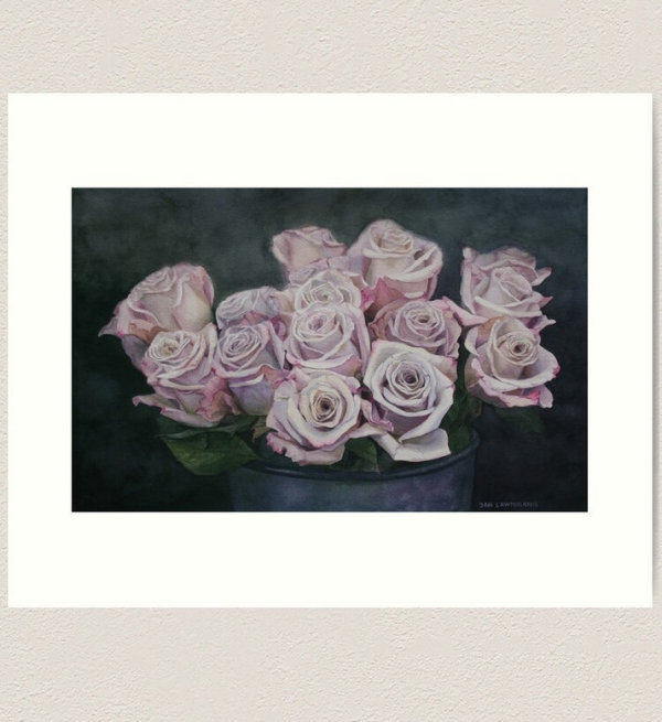 Print of 'More Than a Dozen' watercolour painting 2 by Jan Lawnikanis