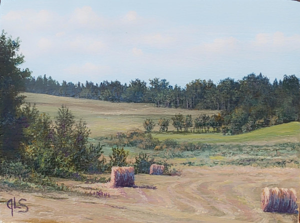 September Straw Bales by Judy Leila Schafers, Image 1.
