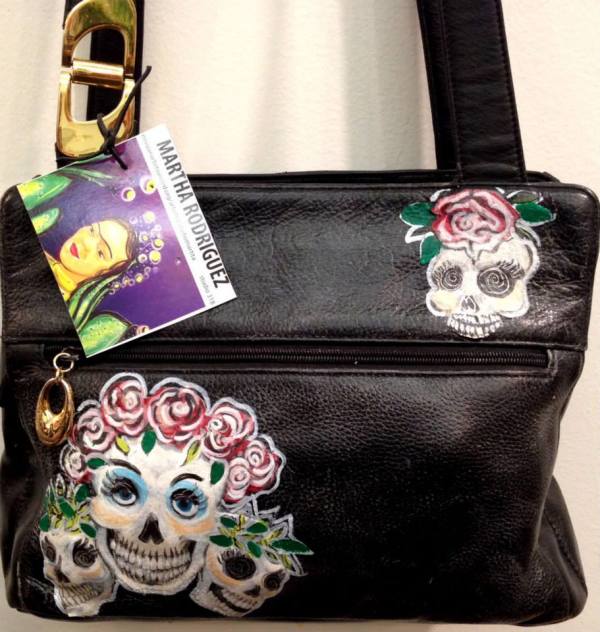 Calaveras with Roses Purse by Martha Rodriguez 