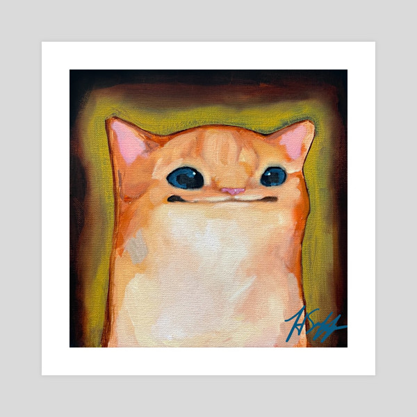 Handsome Orange Pop Cat by Hanah