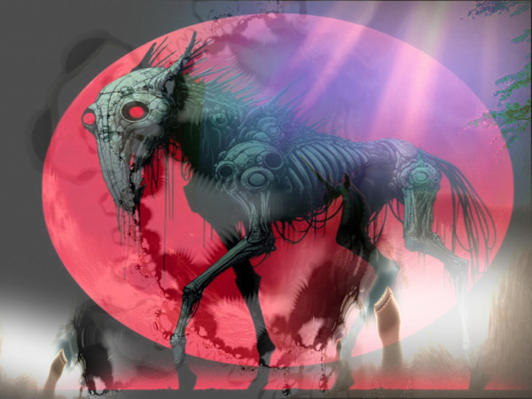 horse chimera unicorn_1 by Lou Liska