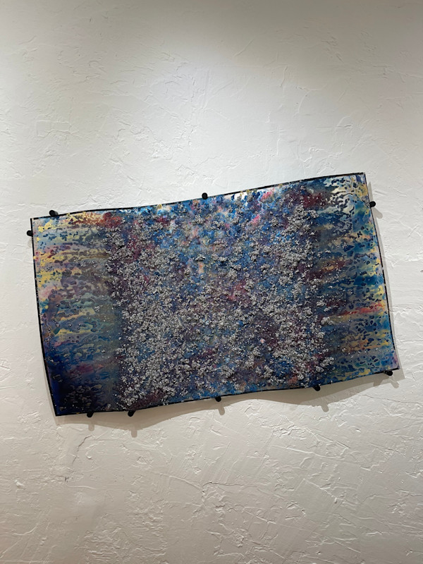 Undulating Abstract on flatscreen TV glass by Peter Studl