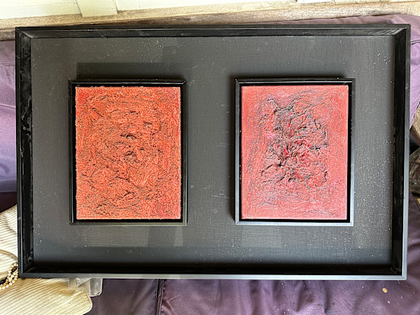 Two Crappy Paintings -  Dia and Hem by Peter Studl