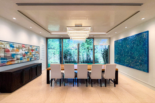 Installation - Two Paintings.  Pinecrest Florida