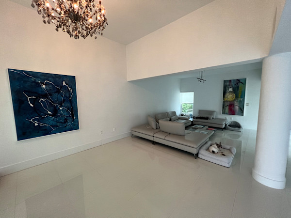 Three Paintings installed in a home in Coconut Grove by Peter Studl