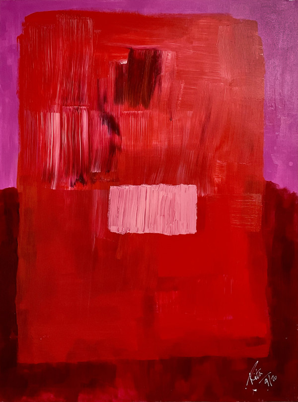 Abstraction in Red by Ritu Raj