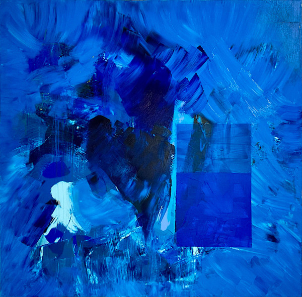 Abstraction in Blue by Ritu Raj