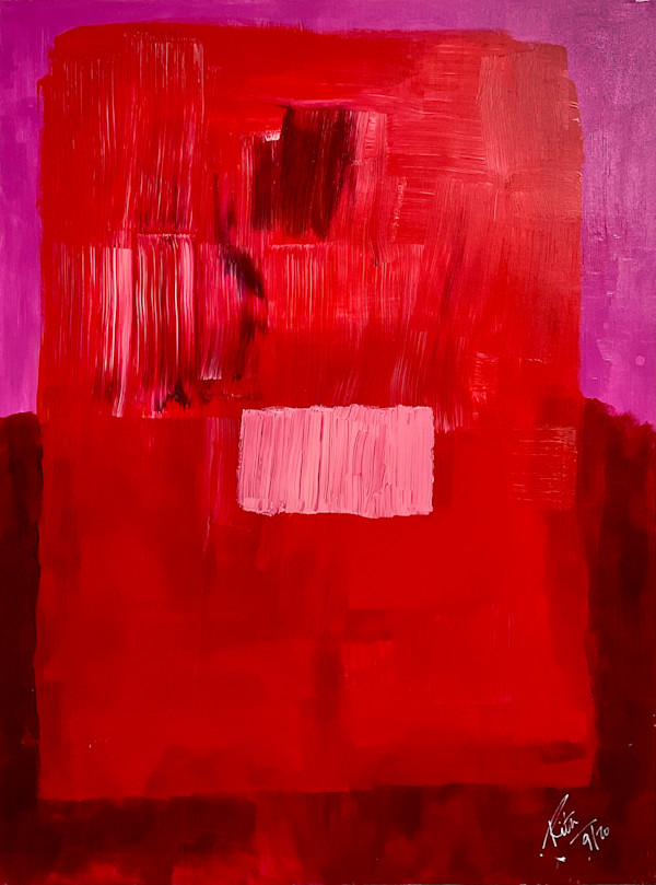 Abstraction in Red by Ritu Raj