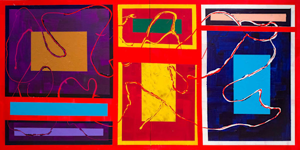 River Through Desert (Diptych) by Ritu Raj