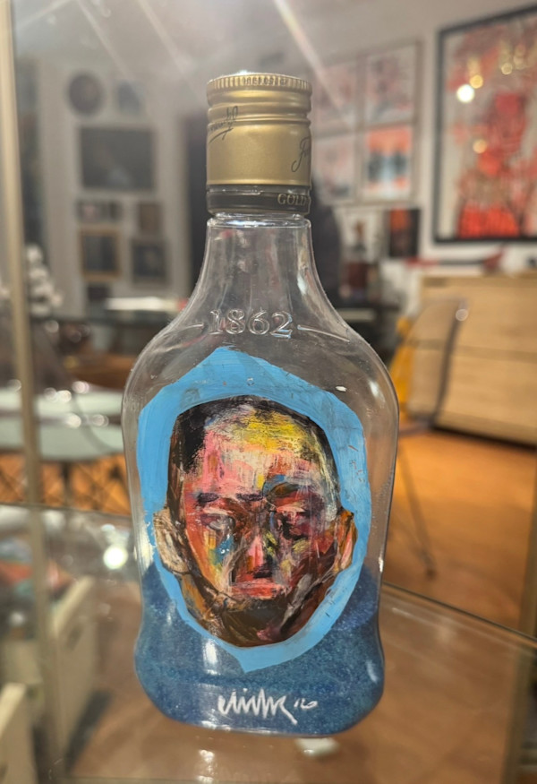 Untitled (painting on bottle) by Elicser Elliott, Image 1.