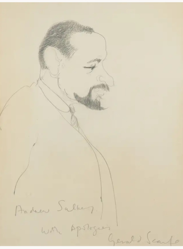 Andrew Salkey by Gerald Scarfe