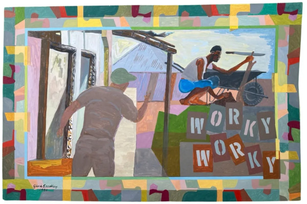 "Worky Worky" by Gloria Escoffery