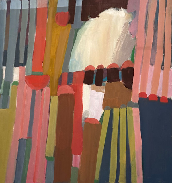 Untitled  (Stripes and Clouds) by Nancy Mona Russell