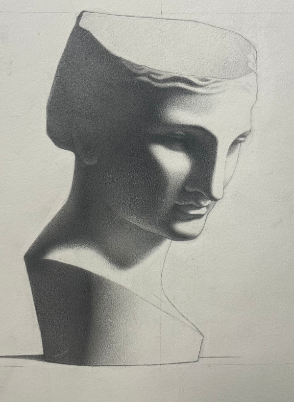 The Psyche of Naples - Bargue Drawing by James Parker