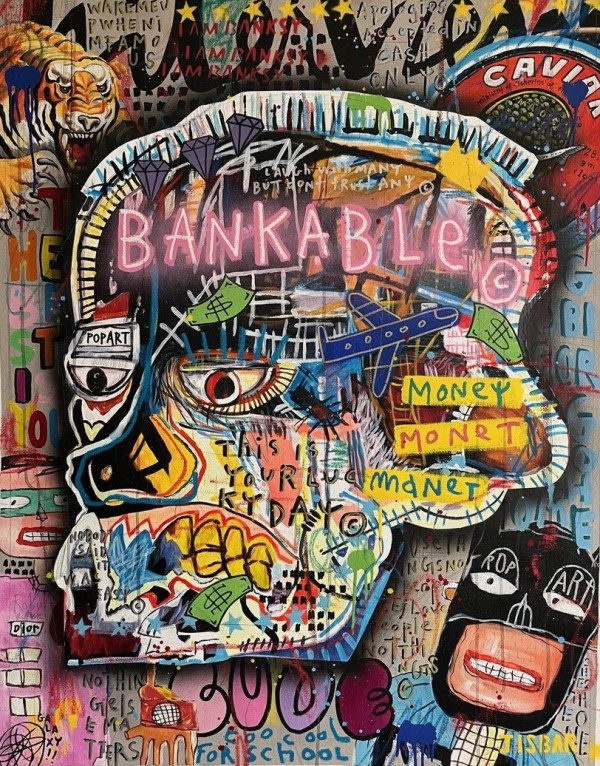 Basquiat bankable head 巴斯奎的銀行頭像