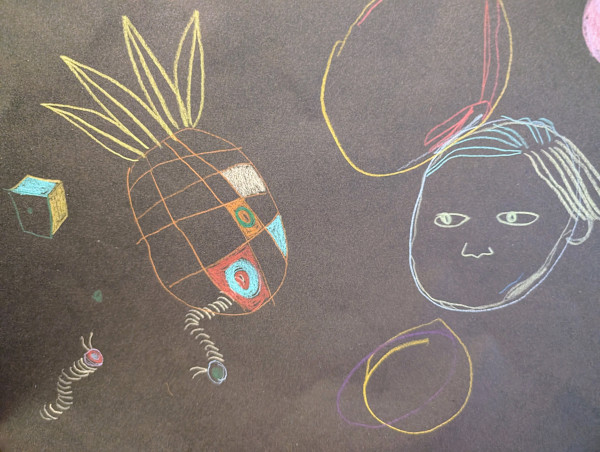 Mother and Son Doodle Time by Temo
