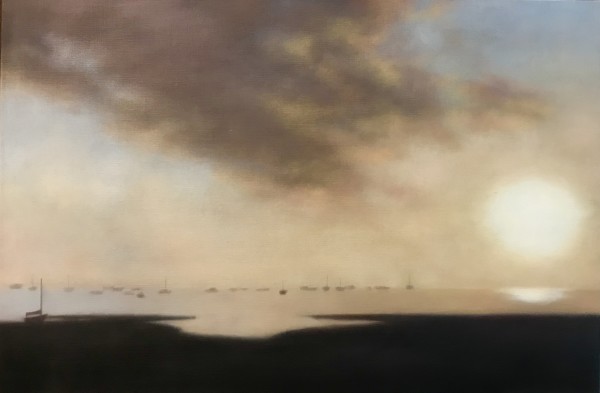 Harbor Sunset with Mists by Christie Scheele