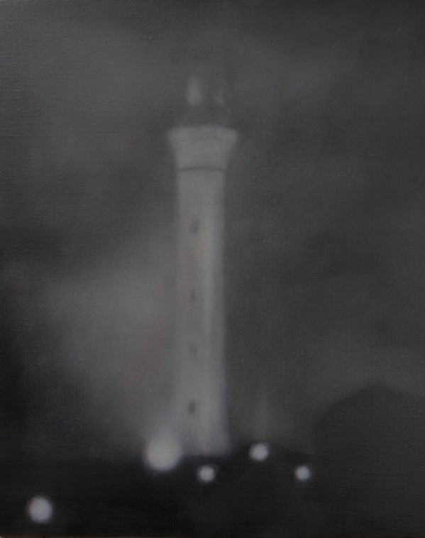 Tower with Moving Fog by Christie Scheele