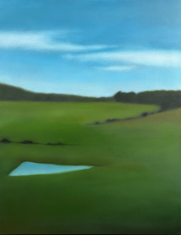 Pond in Summer Field by Christie Scheele