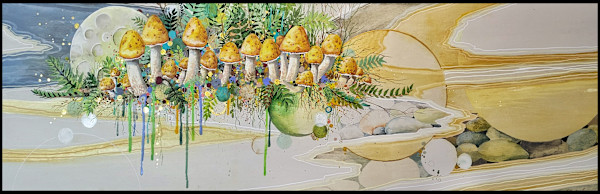 Moonlit Mushrooms by Debra Sue Solecki