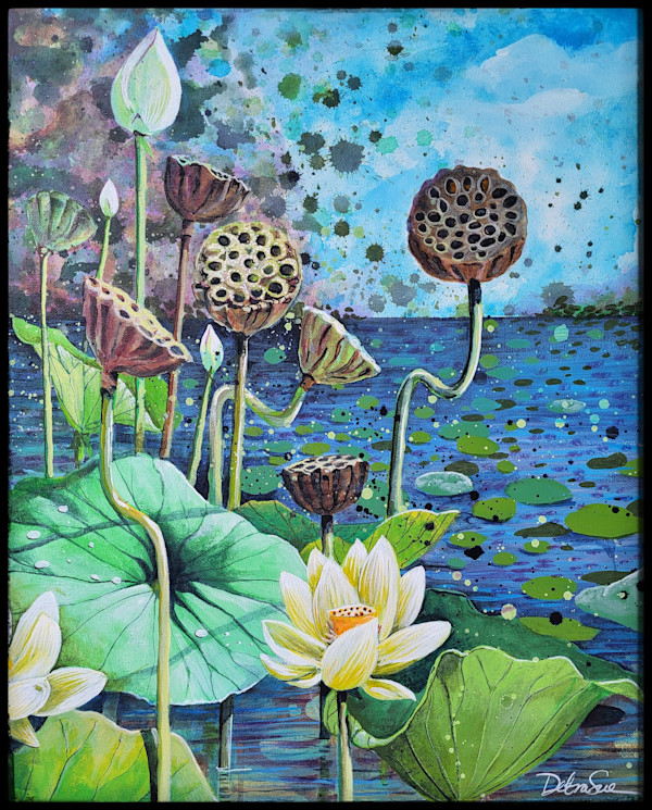 Lotus Coming and Going by Debra Sue Solecki
