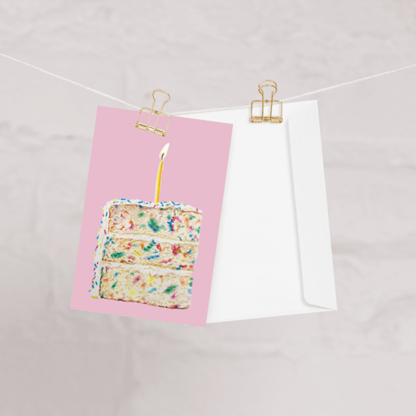 Funfetti Cake Greeting Card by Julia Wolinsky