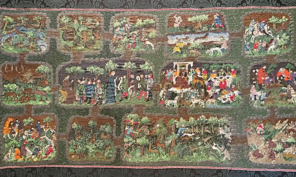 Untitled: 13 vignettes,  inspired after a  Medieval Franco-Flemish Stag Hunt  ca 1500  tapestry. by Gerald Winter c/o Julia Muench