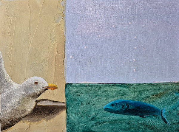 Integrals of a Gull After a Fish by Rosie Brouse Fine Art