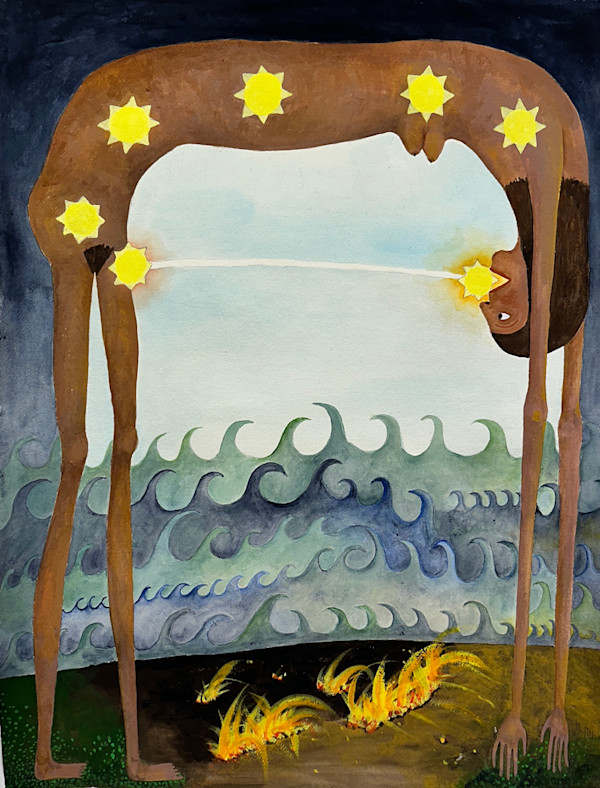 Goddess Nut Healing the Earth by Virginia Shepley