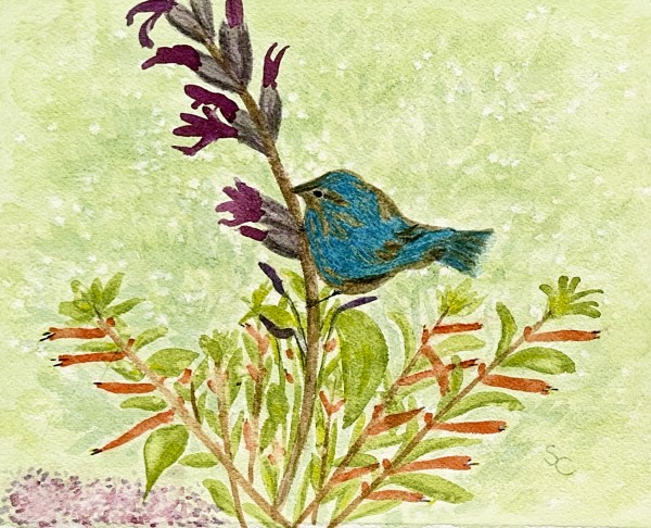Indigo Centerpiece by Shelley Crouch