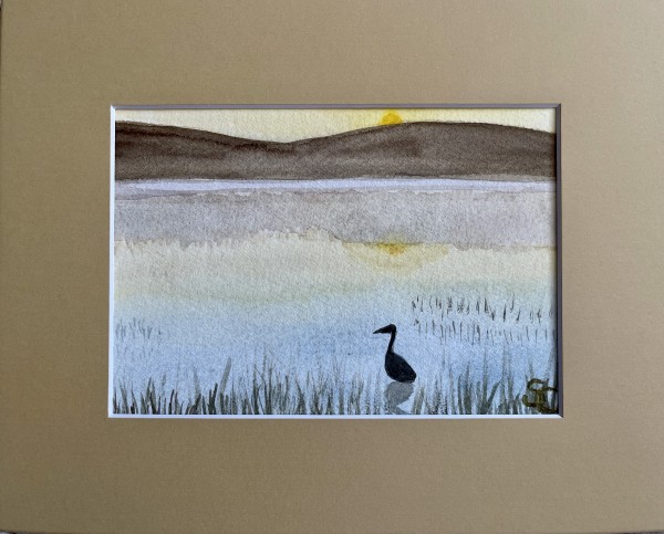 Heron at Dawn by Shelley Crouch