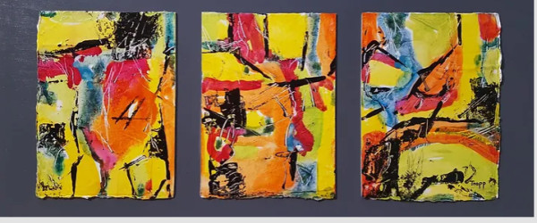 Abstract Triptych - Sketches 2304,5,6 by Craig Trapp