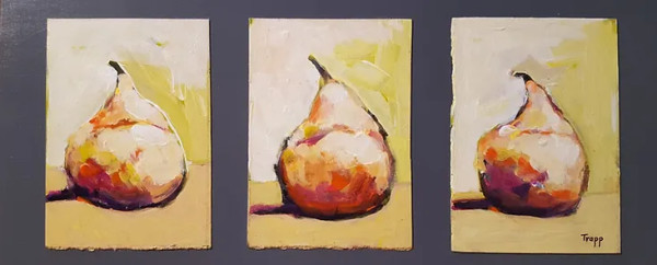 Pears Triptych -  # 2329, 30, 31 by Craig Trapp