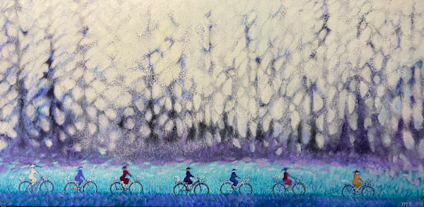 Biking  With our Bouquets by Marianne Enhörning