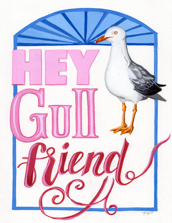 zz Hey Gull Friend by Polla Posavec