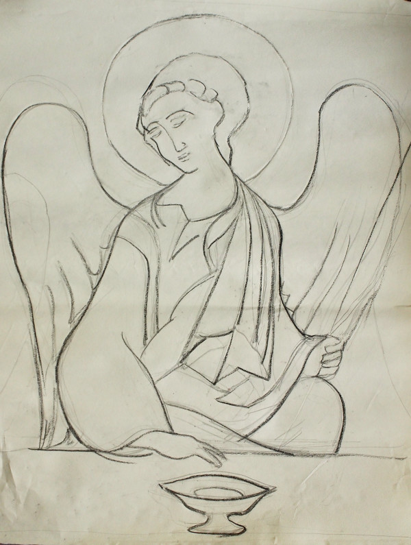 Angel  with cup - Rublev Trinity (2008) by Maryleen Schiltkamp