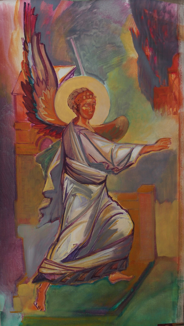 Annunciation Angel - sketch (2008) by Maryleen Schiltkamp