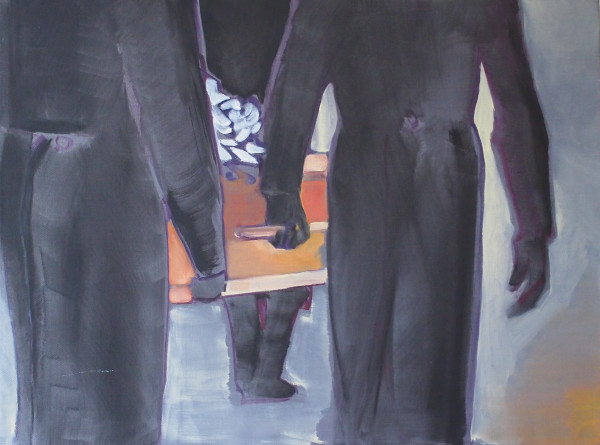 Bearers of the coffin (Sketch 1) by Maryleen Schiltkamp