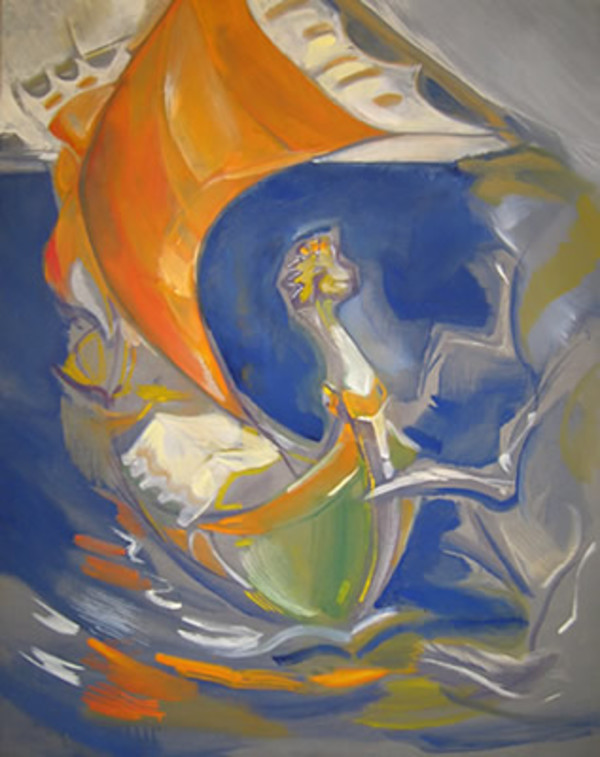 Roerich's Boat by Maryleen Schiltkamp