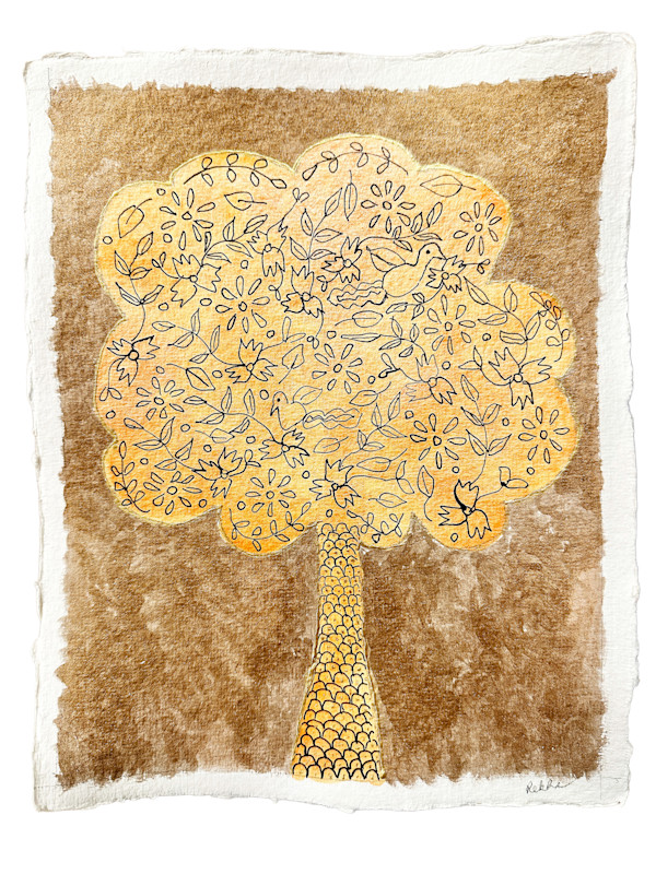 Simple Trees - Sunset Orange by Rekha, Image 1.