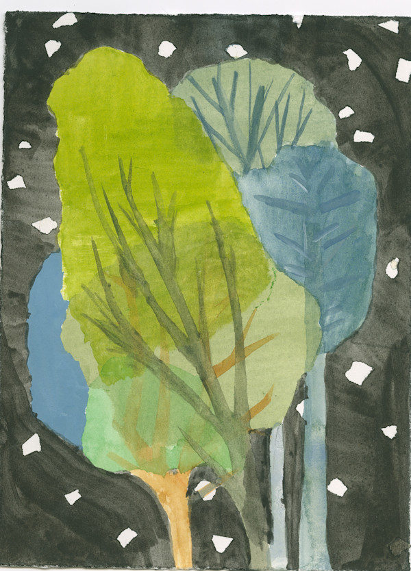Sketch for clump of trees by Sarah Pearce, Image 1.