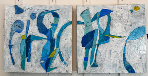 Strolling Staccato Diptych by Susan  Wise