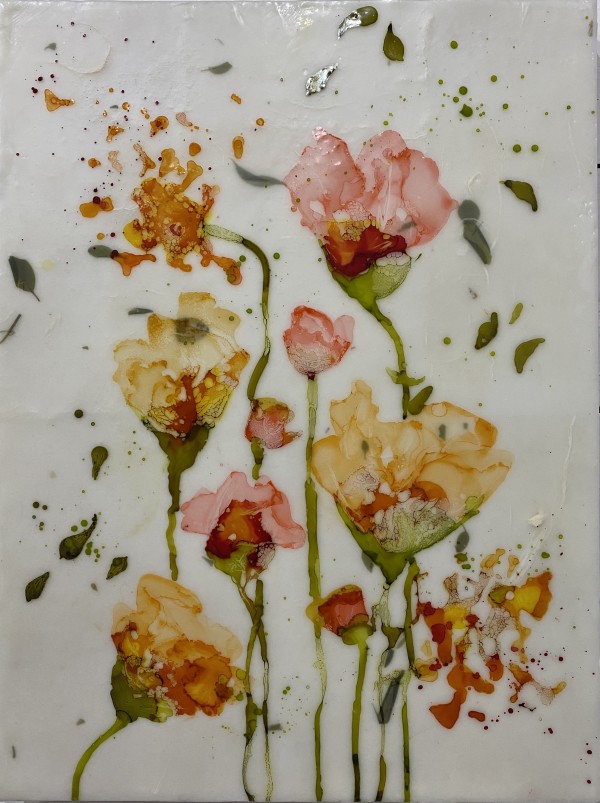 Encaustic Wild Flowers by Jacqueline Gonzalez Wooton