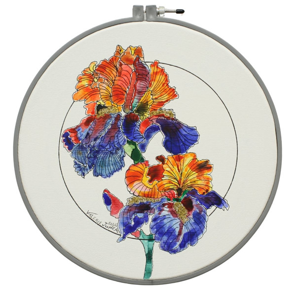 Iris in the Round by Valerie Junek Sedore
