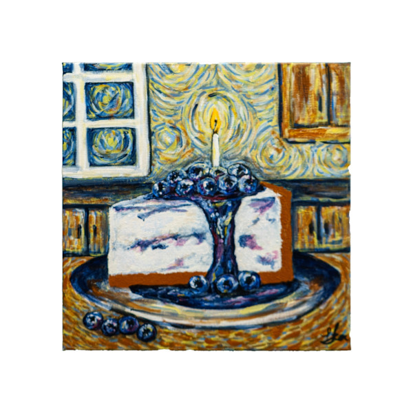 Bake it like Van Gogh (A midnight snack in Blueberry) by Lauralea Eldridge, Image 1.